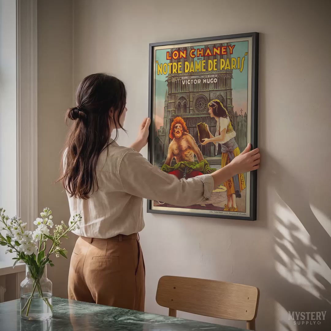 Hunchback of Notre Dame 1923 Belgian Horror Movie Poster – Mystery