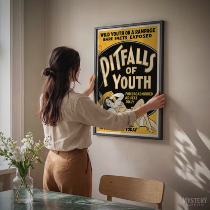 Pitfalls of Youth 1936 Vintage Exploitation Movie Poster