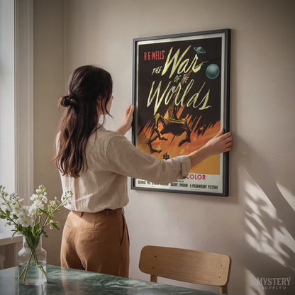 The War of the Worlds 1953 Vintage Sci-Fi Movie Poster