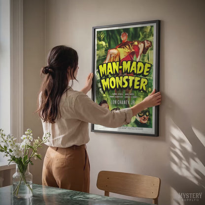 Man-Made Monster Sci-Fi Horror Movie Poster Art Print