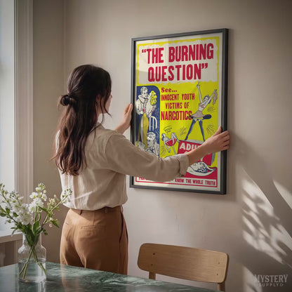 The Burning Question 1940s Vintage Exploitation Movie Poster