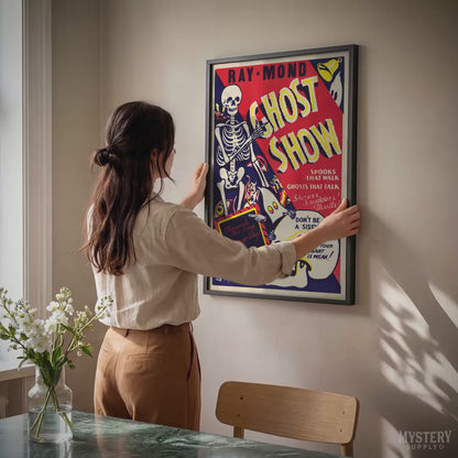 Ray-Mond Ghost Show 1940s Vintage Horror Poster