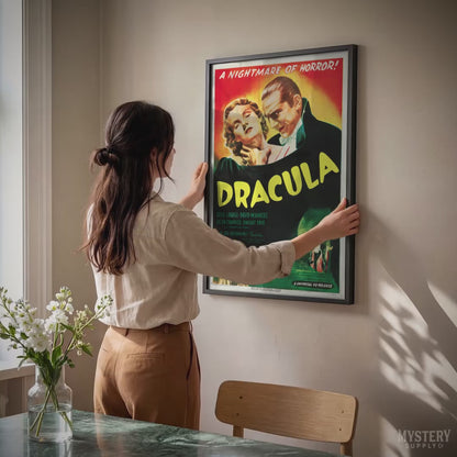 Dracula 1947 Vintage Vampire Horror Movie Poster
