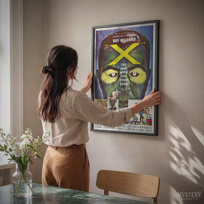 X - The Man With The X-Ray Eyes 1963 Vintage Science Fiction Movie Poster