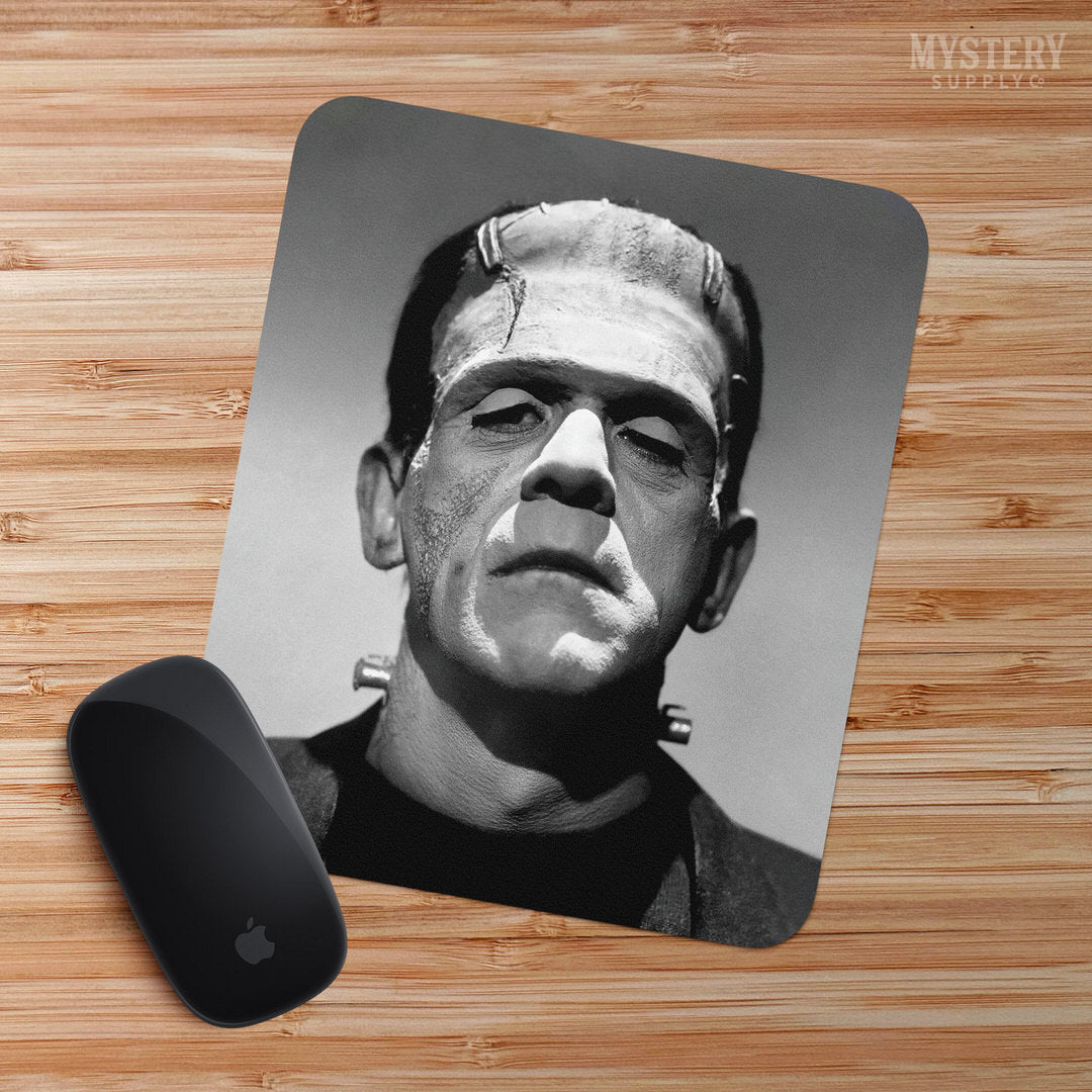 Frankenstein 1931 Vintage Horror Movie Monster photo mousepad office decor desk accessories from Mystery Supply Co. @mysterysupplyco