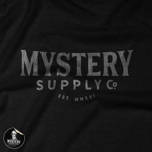 Mystery Supply Co. Classic Text Logo T-Shirt Design