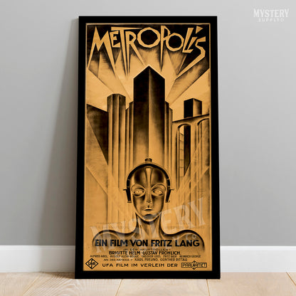 Metropolis 1927 Fritz Lang vintage science fiction sci-fi movie poster reproduction from Mystery Supply Co. @mysterysupplyco