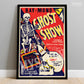 Ray-Mond Ghost Show 1940s vintage horror monster skull skeleton shock show poster reproduction from Mystery Supply Co. @mysterysupplyco