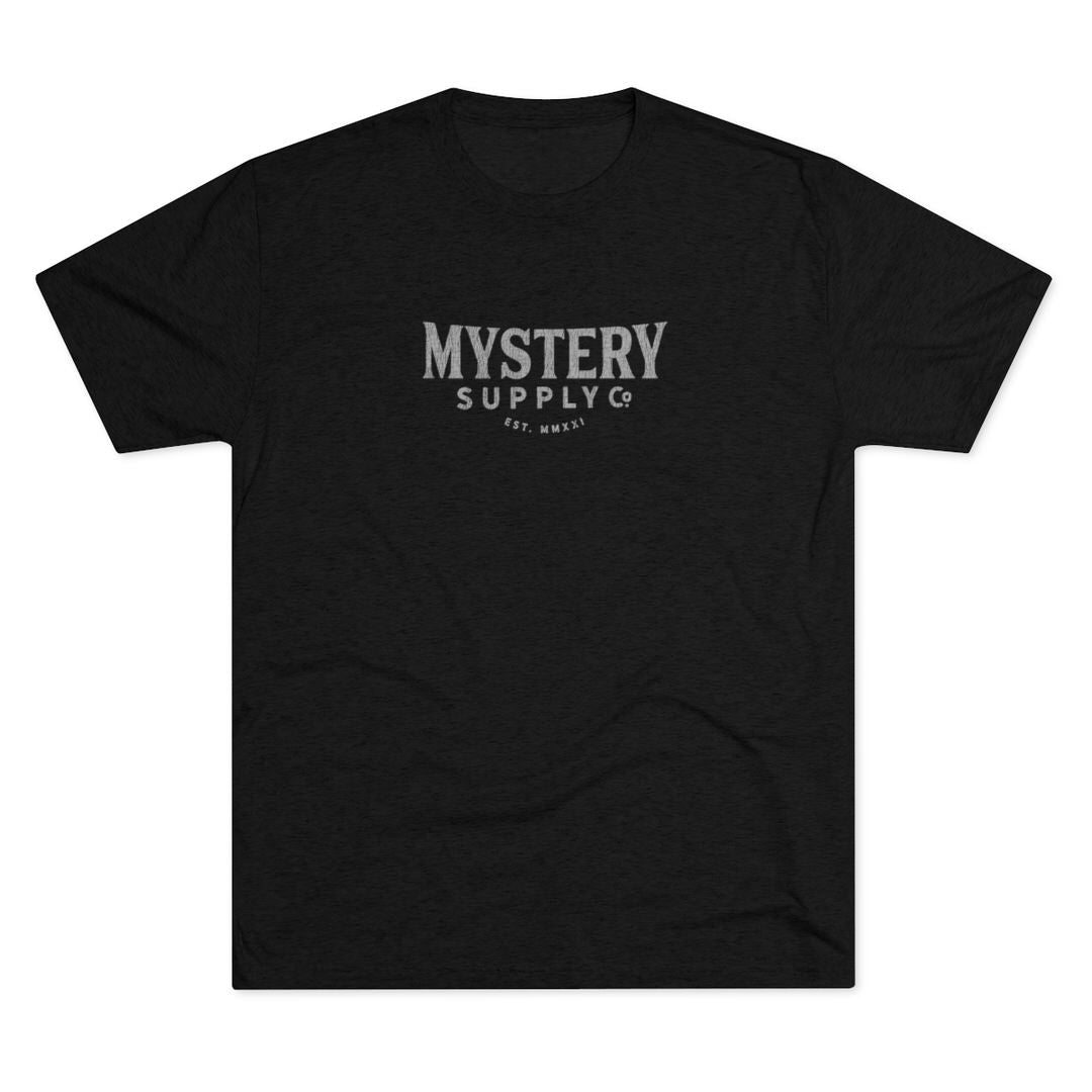 Mystery Supply Co. Classic Text Logo T-Shirt - black heather shirt