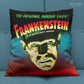 Frankenstein vintage horror monster double sided decorative throw pillow home decor from Mystery Supply Co. @mysterysupplyco