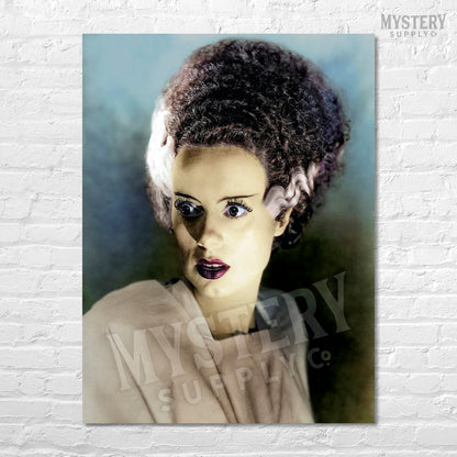 Bride of Frankenstein 1935 Vintage Elsa Lanchester Horror Movie Monster Color Photo reproduction from Mystery Supply Co. @mysterysupplyco