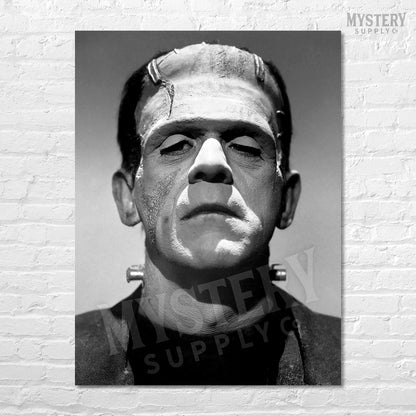Frankenstein 1931 Vintage Horror Movie Monster Black and White Photo reproduction from Mystery Supply Co. @mysterysupplyco
