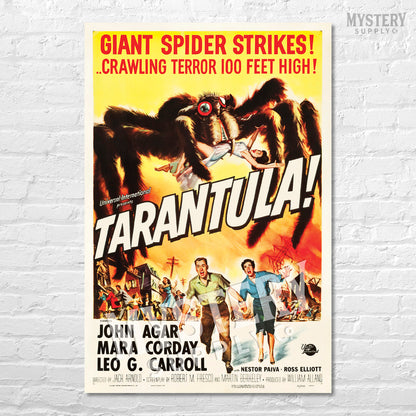 Tarantula 1955 vintage science fiction sci-fi horror monster spider arachnid big bug movie poster reproduction from Mystery Supply Co. @mysterysupplyco