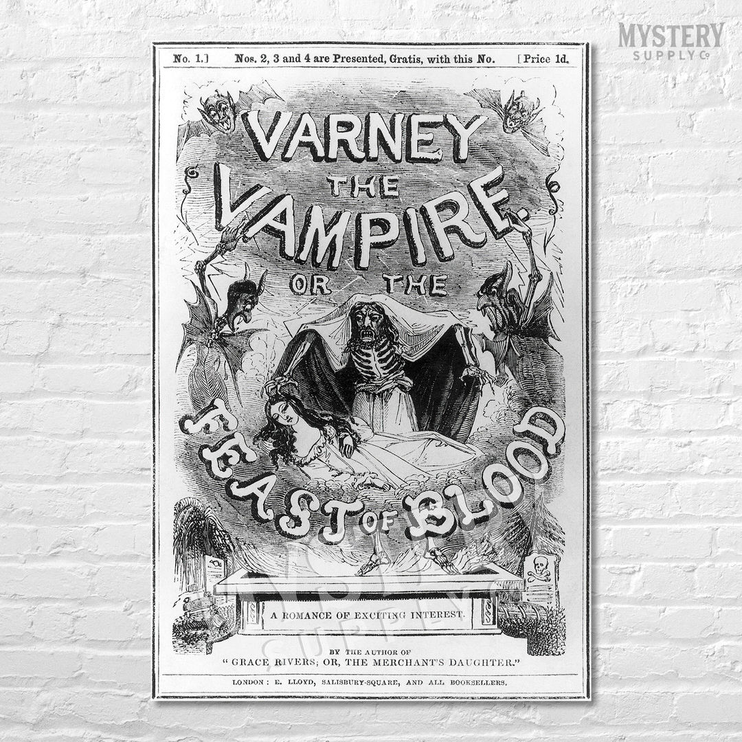 Varney the Vampire Feast of Blood Gothic Horror Novel Print #169