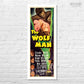 The Wolf Man 1941 vintage horror Lon Chaney Jr. monster werewolf movie poster reproduction from Mystery Supply Co. @mysterysupplyco