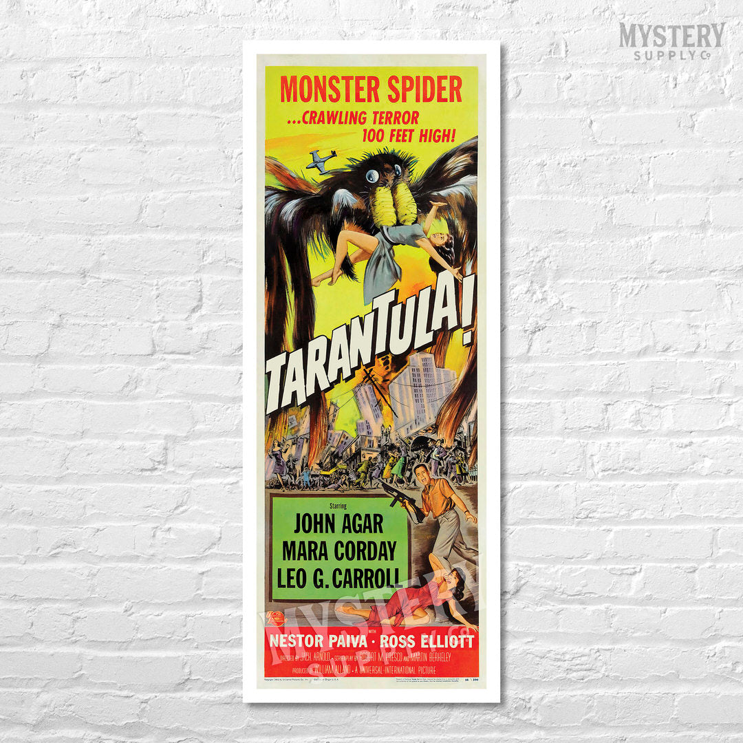Tarantula 1955 vintage science fiction sci-fi horror monster spider arachnid big bug movie poster reproduction from Mystery Supply Co. @mysterysupplyco