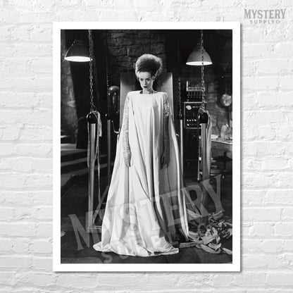 Bride of Frankenstein 1935 Vintage Horror Movie Monster Black and White Laboratory Photo reproduction from Mystery Supply Co. @mysterysupplyco