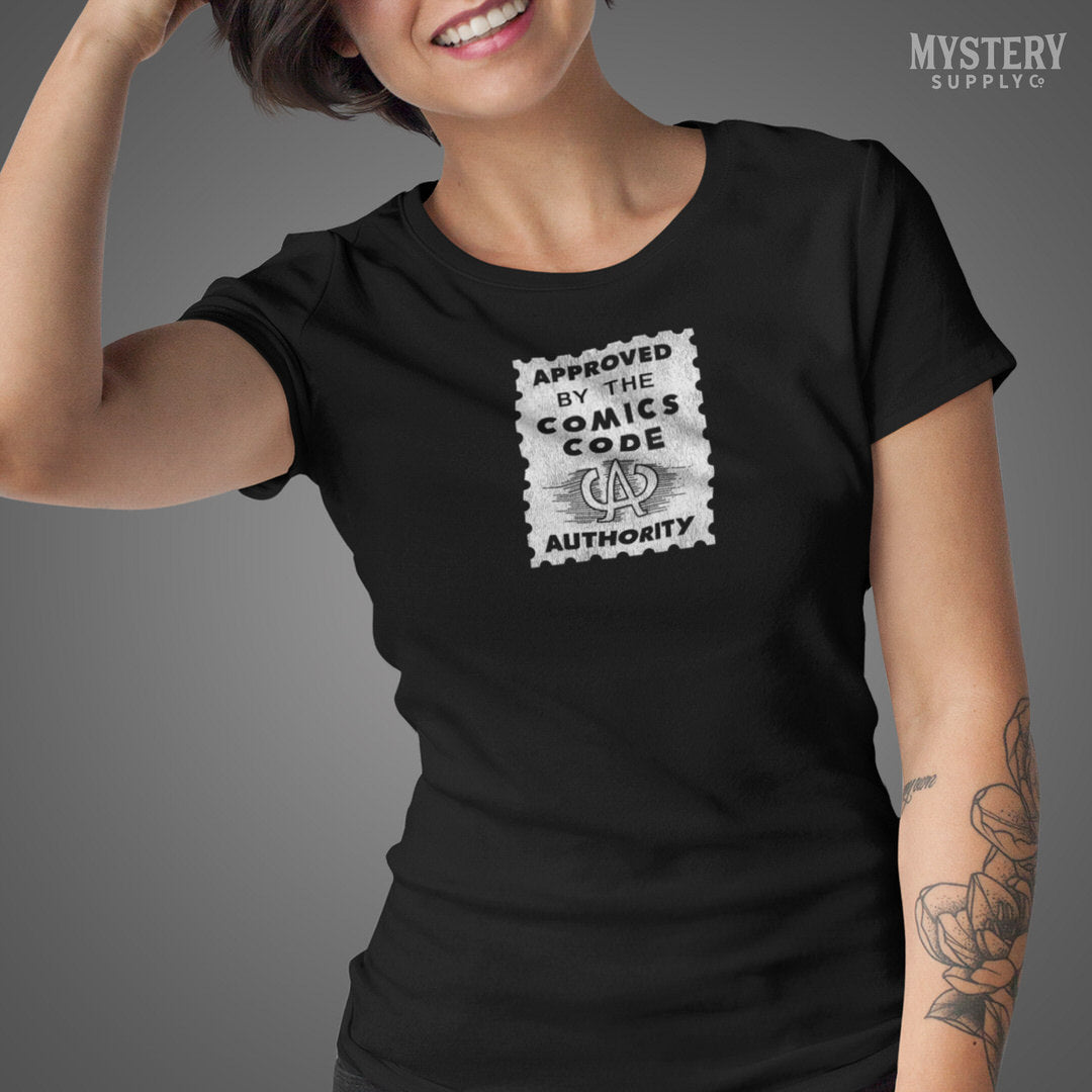 Approved by the Comics Code Mens Womens Unisex vintage comic book T-Shirt from Mystery Supply Co. @mysterysupplyco