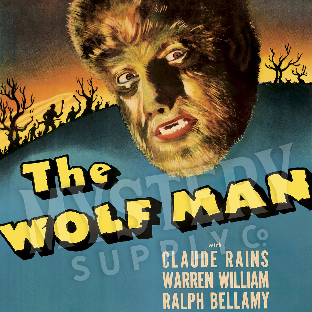 The Wolf Man 1941 Vintage Horror Movie Poster – Mystery Supply Co.