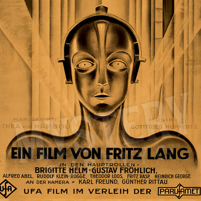 Metropolis 1927 Fritz Lang vintage science fiction sci-fi movie poster reproduction from Mystery Supply Co. @mysterysupplyco