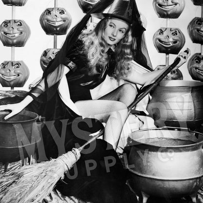 I Married a Witch 1942 Vintage Horror Movie Veronica Lake Black and White Photo reproduction from Mystery Supply Co. @mysterysupplyco