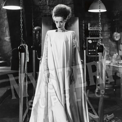 Bride of Frankenstein 1935 Vintage Horror Movie Monster Black and White Laboratory Photo reproduction from Mystery Supply Co. @mysterysupplyco