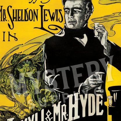 Dr. Jekyll & Mr. Hyde 1920 vintage horror science fiction monster movie poster reproduction from Mystery Supply Co. @mysterysupplyco