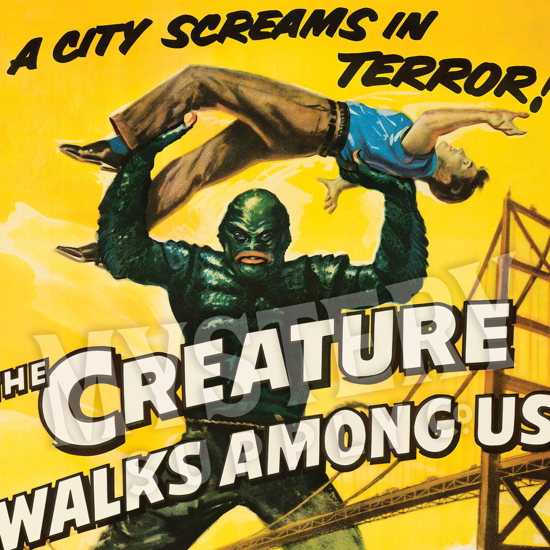 The Creature Walks Among Us 1956 Vintage Horror Movie Poster #136