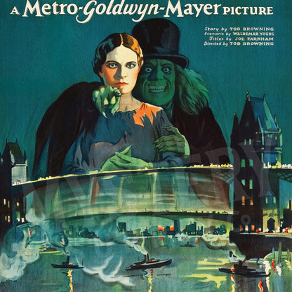 London After Midnight 1927 vintage Lon Chaney horror movie poster reproduction from Mystery Supply Co. @mysterysupplyco