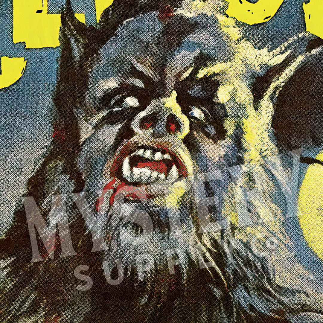 The Curse of the Werewolf 1961 vintage horror monster movie poster reproduction from Mystery Supply Co. @mysterysupplyco