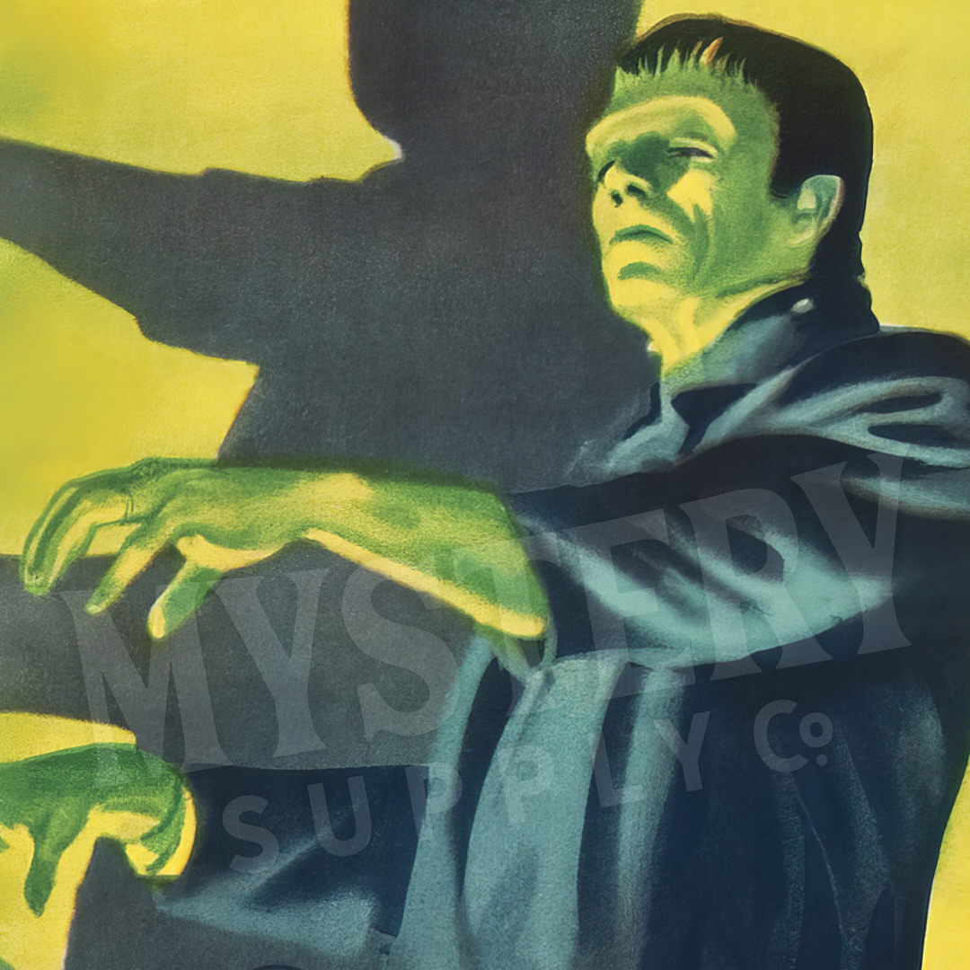 House of Frankenstein 1944 vintage horror vampire Dracula Wolf Man Mad Doctor Hunchback Universal monster movie poster reproduction from Mystery Supply Co. @mysterysupplyco