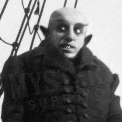 Nosferatu 1922 vintage horror monster vampire movie Dracula Count Orlok photo poster reproduction from Mystery Supply Co. @mysterysupplyco