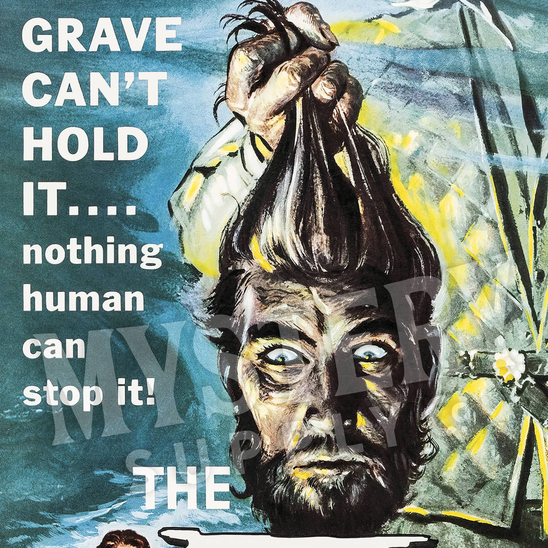 The Thing That Couldnt Die 1958 vintage horror headless monster movie poster reproduction from Mystery Supply Co. @mysterysupplyco