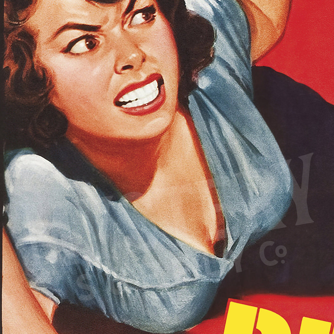Reform School Girl 1957 vintage teenage crime exploitation movie poster reproduction from Mystery Supply Co. @mysterysupplyco