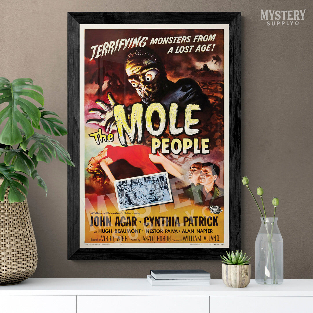 The Mole People 1956 vintage science fiction sci-fi horror monster movie poster reproduction from Mystery Supply Co. @mysterysupplyco