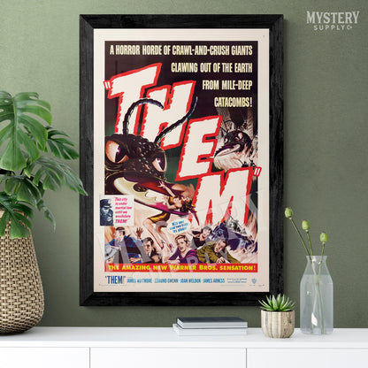 Them 1954 vintage science fiction horror monster ants movie poster reproduction from Mystery Supply Co. @mysterysupplyco