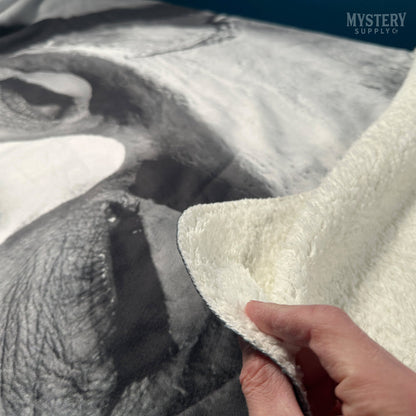 Frankenstein 1931 Vintage Horror Movie Monster Plush Fleece Sherpa Blanket from Mystery Supply Co. @mysterysupplyco