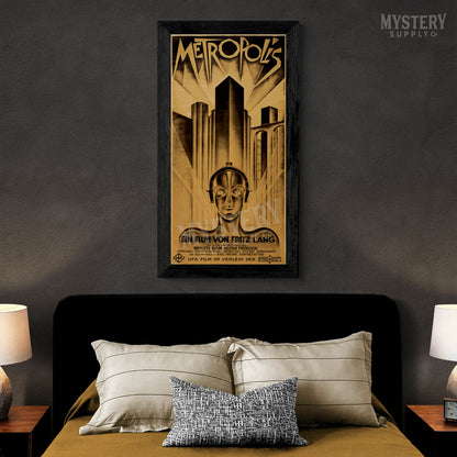 Metropolis 1927 Fritz Lang vintage science fiction sci-fi movie poster reproduction from Mystery Supply Co. @mysterysupplyco