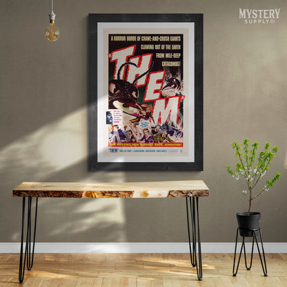 Them 1954 vintage science fiction horror monster ants movie poster reproduction from Mystery Supply Co. @mysterysupplyco