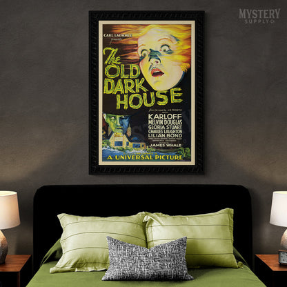 The Old Dark House 1932 vintage horror Boris Karloff movie poster reproduction from Mystery Supply Co. @mysterysupplyco