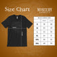 Horror Sci-Fi Tshirt Apparel Size Chart - Mens Womens Unisex T-Shirt Sizes from Mystery Supply Co. @mysterysupplyco